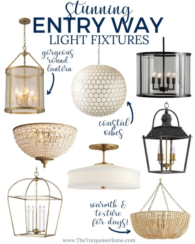 Coastal Beaded Entry Light Gold Brass Honeycomb Sphere Pendant Collection