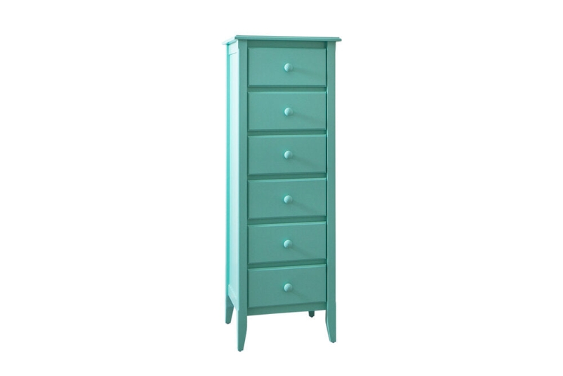 Coastal Lingerie Chest in Matte Seafoam Teal Paint