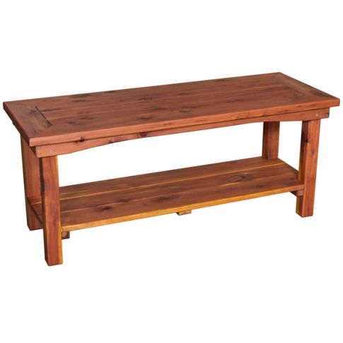 Coffee Table: Farmhouse Knotty Cedar with Breadboard Ends