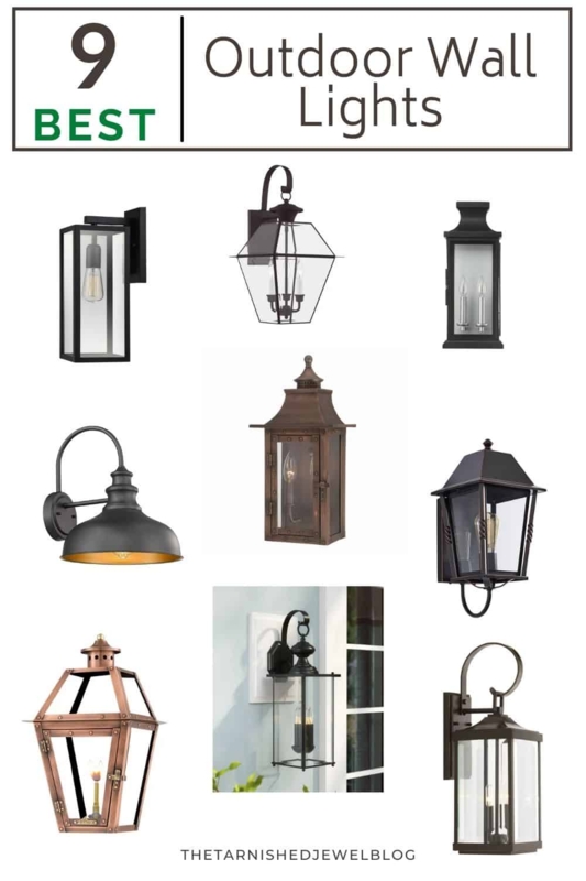 Copper Toned Outdoor Wall Light featuring Candelabra Style Bulbs