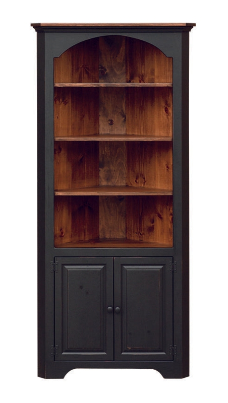 Corner Cabinet featuring Open Shelving and Lower Cupboard Storage