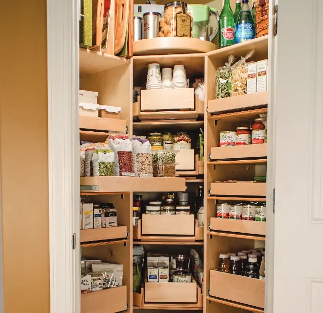 Corner Pantry | Custom Corner Pantry | ShelfGenie