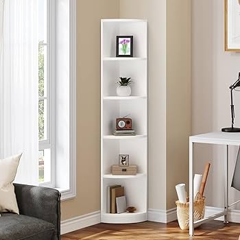 Corner Shelf, Quarter Circle Shelves, Matte White Finish