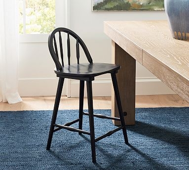 Counter Stool, Hoop Back Windsor with Spindle Detail.