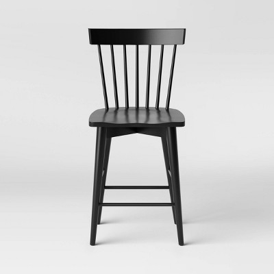 Counter Stool, Slat Back Hardwood with Armless Design.