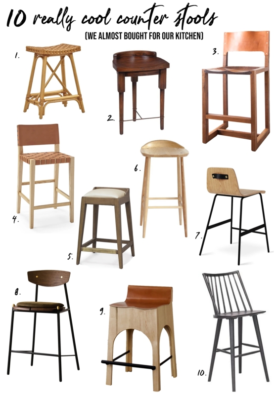 Counter Stools Spindle Back Wood Toned Mid Century Modern Style