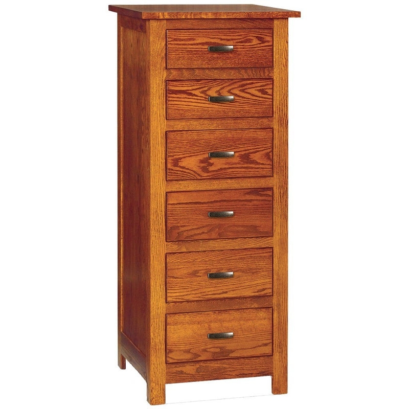 Craftsman Tall Chest with Six Drawers & Horizontal Pulls