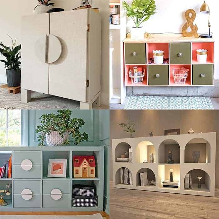 Cube Storage Unit: Sage Green DIY with Arched Inserts