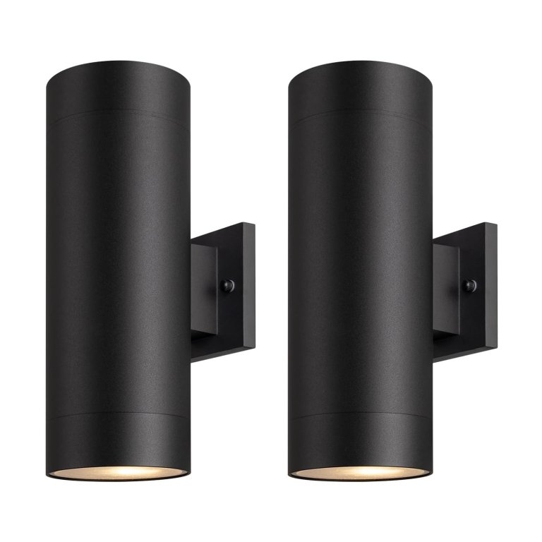Cylindrical Outdoor Wall Light with Dual Light Direction