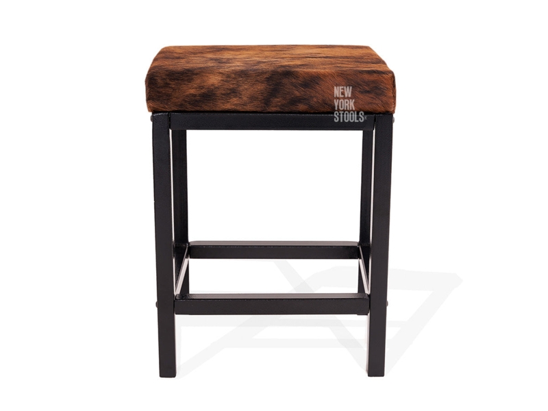 Dark Brindle Cowhide Manhattan Stool | Cowhide Counter Stool | Luxury   Primeland Cowhides USA