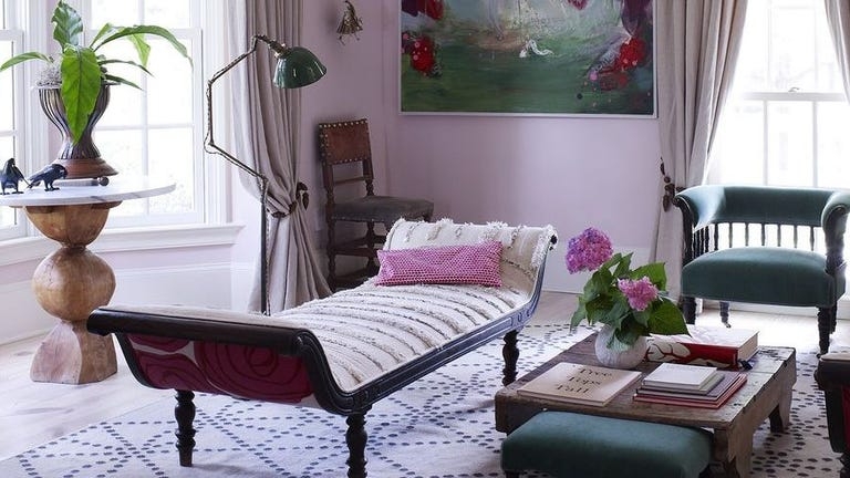 Daybed with Sleigh Ends and Turned Legs, Vintage Ornate Black Frame