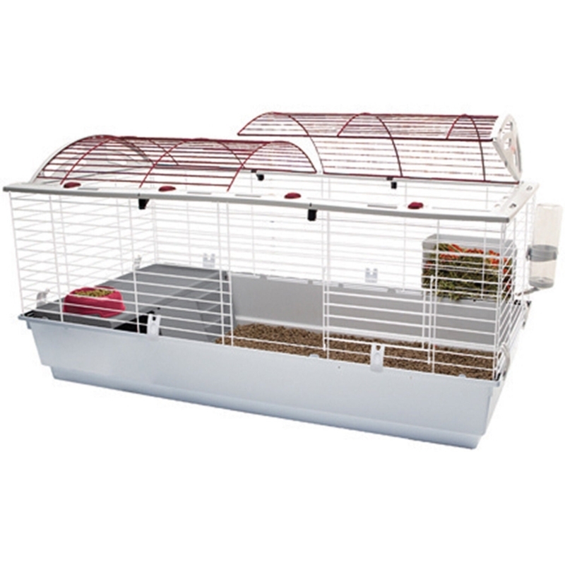 Deluxe Animal Habitat Arched Red Top Integrated Balcony