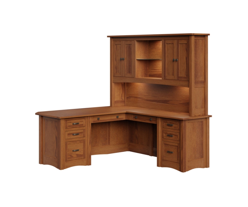 Denver Corner Desk with Hutch - corner desk with hutch - CCF