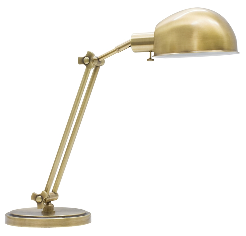 Desk Lamp Adjustable Arm Wing Nut Joints Dome Shade Circular Base