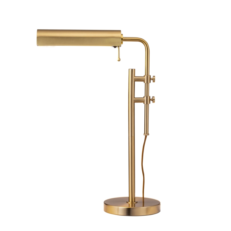 Desk Lamp Adjustable Height Swing Arm Cylindrical Shade Toggle Switch