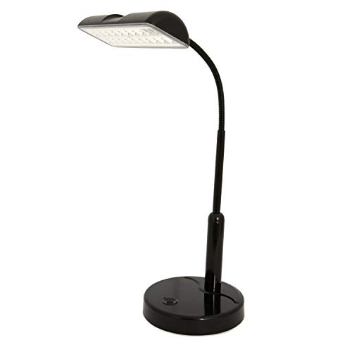 Desk Lamp Glossy Base Matte Head Gooseneck Battery Powered