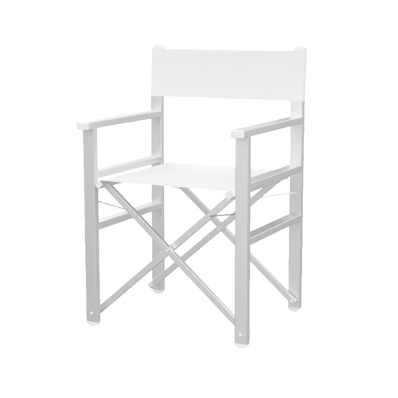 Director's Chair in Stark White Monochrome with Square Profile Frame
