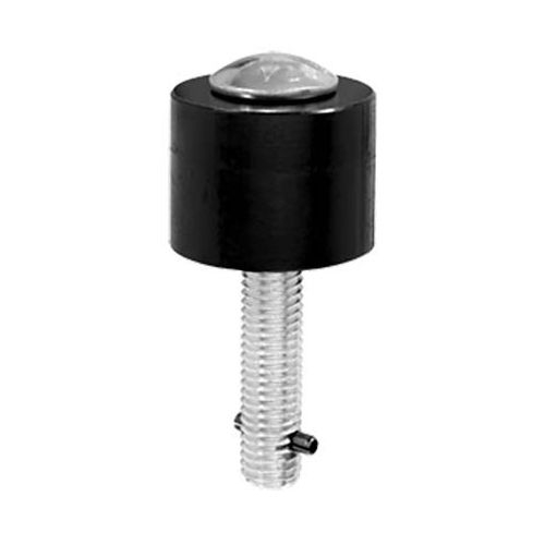 Door Stop, Heavy Duty Zinc Plated Bolt, Matte Black Cylindrical Bumper