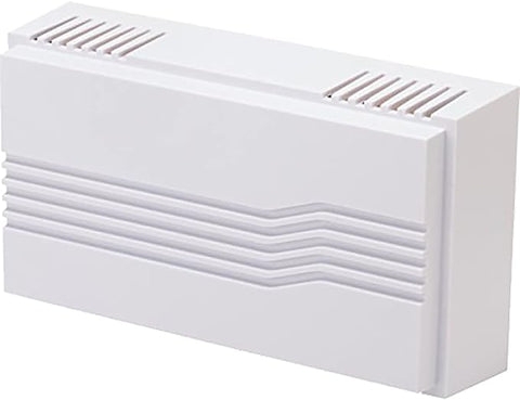 Doorbell Chime Horizontal Grooves White Matte Finish Vented Top Design