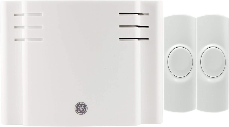 Doorbell Chime Kit Pure White Horizontal Vent Slats Dual Transmitters GE