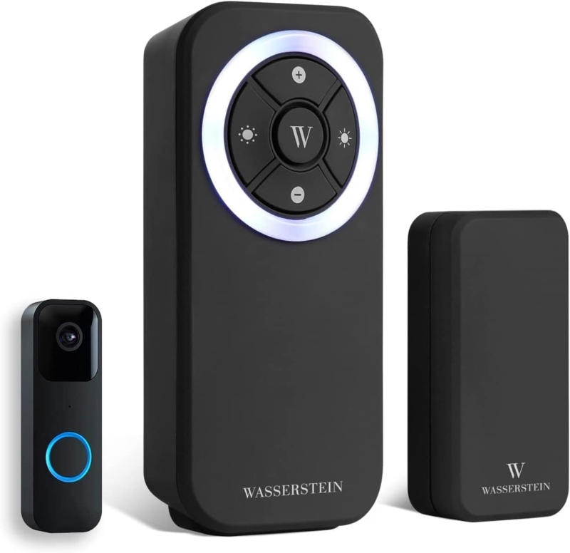 Doorbell Chime Matte Black LED Ring Tactile Buttons Smart Home Unit
