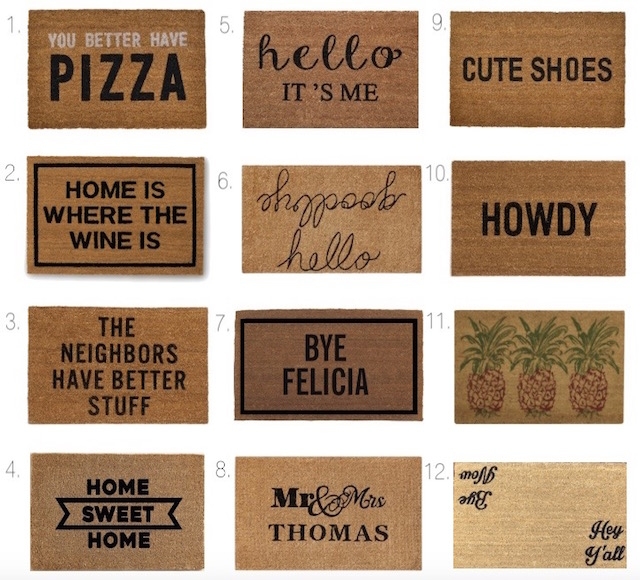 Doormat: Humorous Typographic Designs on Natural Coir Fiber Mats