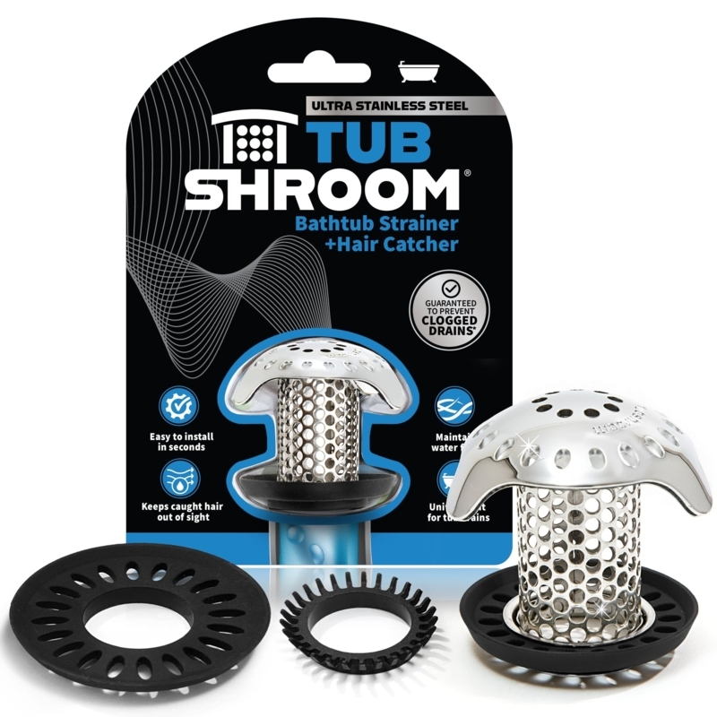 Drain Strainer, Stainless Steel Mushroom Shape, Multi-Size Adapters