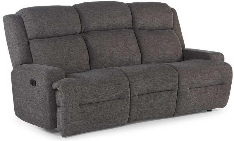 Dual Reclining Sofa Charcoal Grey Bustle Back USB
