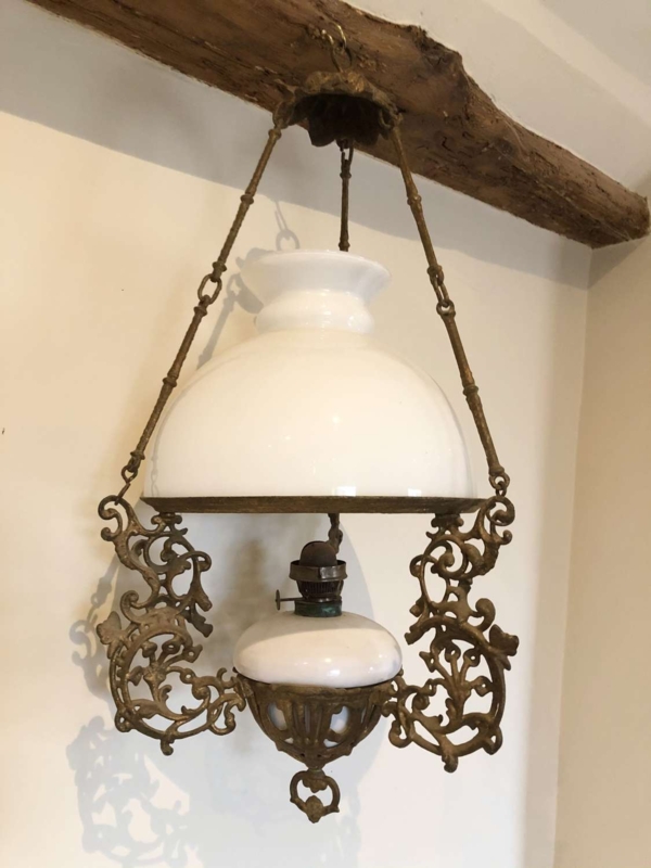 Edwardian Hanging Oil Lamp