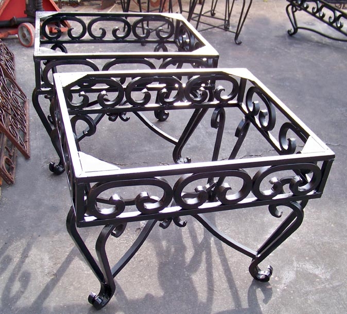End Table Spanish Colonial Style Wrought Iron Open Frame