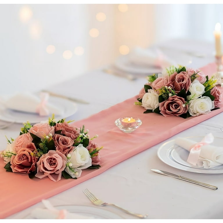 Flower Ball Spherical Arrangement Dusty Pink Roses Romantic Wedding