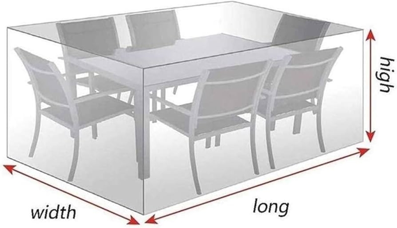 Furniture Cover Clear Frosted Plastic Rectangular Box Shape