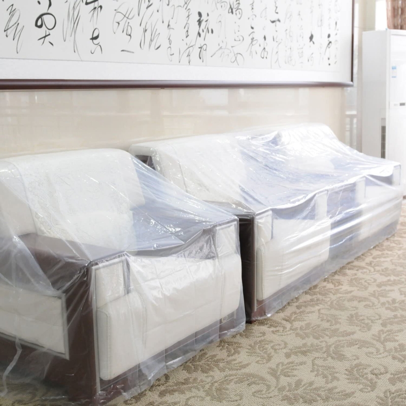 Furniture Cover Clear Plastic Indoor Dust Protection Wood Arms