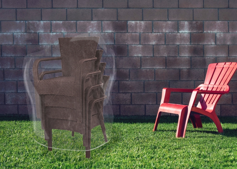 Furniture Cover Clear Plastic Stackable Chair Fit Waterproof