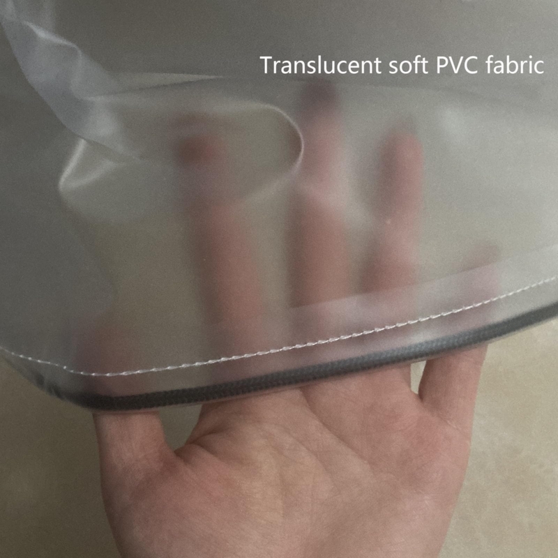 Furniture Cover Translucent Frosted PVC Fabric Stitched Seam Edge