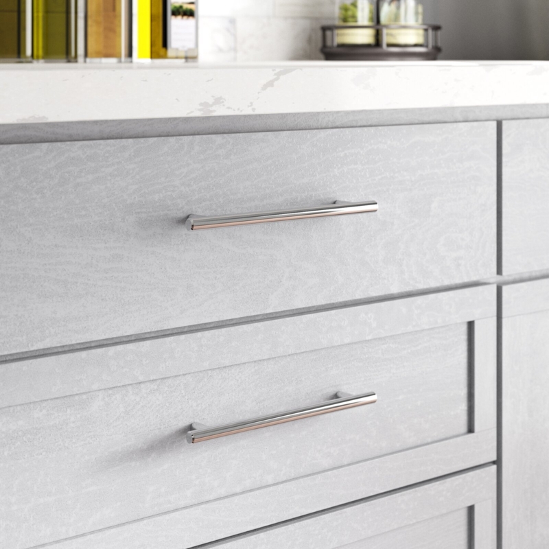 Furniture Handles Dual Tone Rose Gold Bar Pulls Contemporary