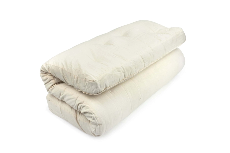 Futon Mattress: Tri-Fold 4 Inch Design, Portable Cotton Sleeping Pad