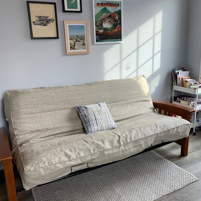 Futon Sofa Zippered Linen Mattress Encasement Boho Style