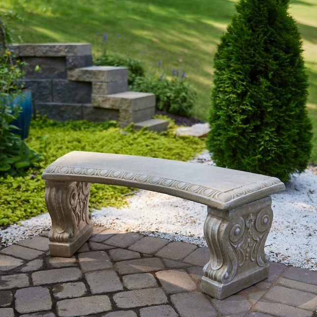 Garden Bench Decorative Molding Ornate Scroll Legs Old World