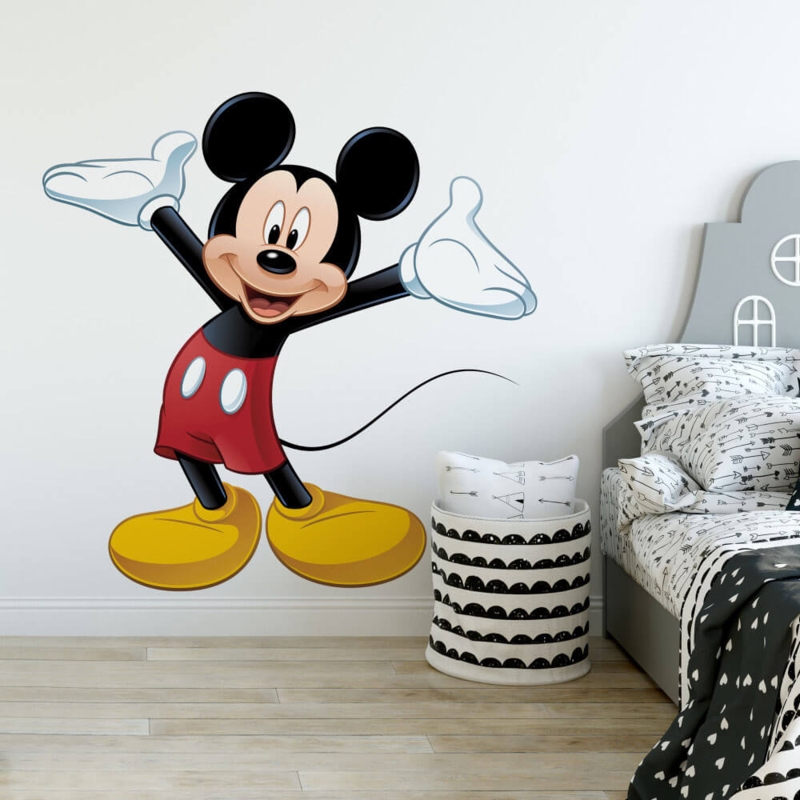 Giant Mickey Mouse Wall Decal for Disney Themed Kids Room