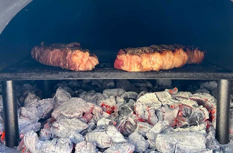Grill Rack, Tuscan Style, Cast Iron, Low Profile Four Legged Base