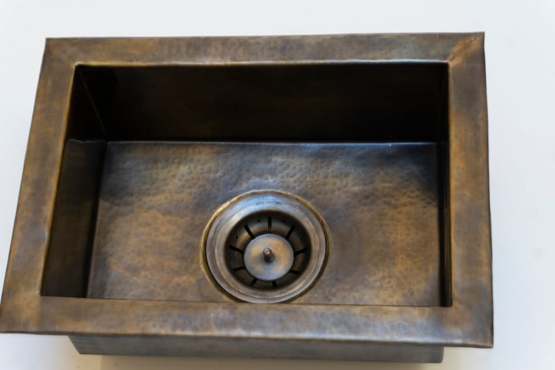 Hammered Bronze Kitchen Sink, Antique Finish Undermount Basin