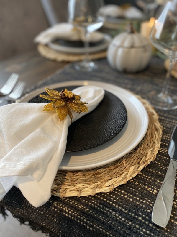Handwoven Charger Plate with Rustic Texture for Coastal Dining Decor