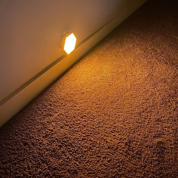 Hexagonal Hallway Light, Cordless Amber Glow for Low Level Floor Lighting