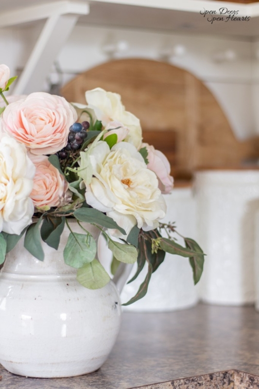 How to Make a Beautiful Spring Artificial Flower Arrangement - Open Doors  Open Hearts