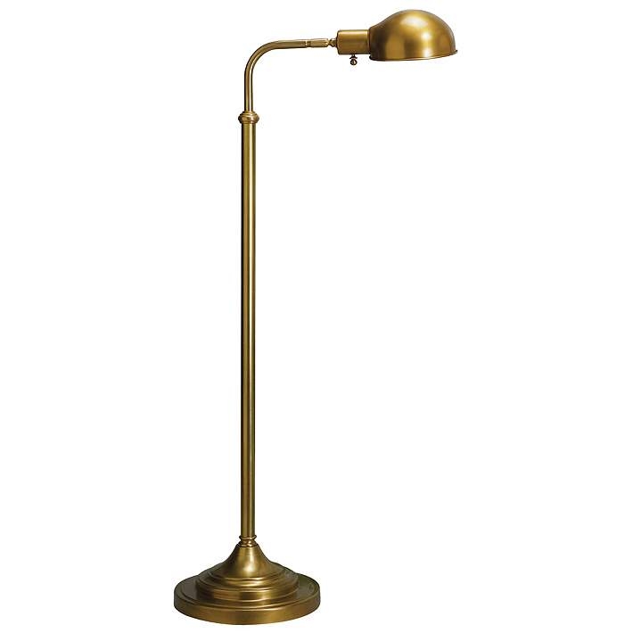 Industrial Style Floor Lamp: Metal Swing Arm Dome Shade