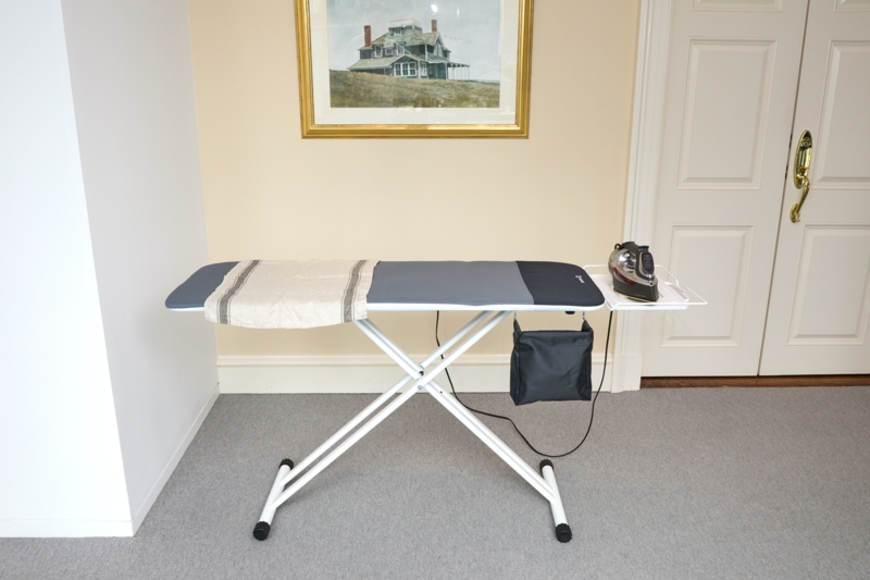 Ironing Board with Hanging Storage Bag and Charcoal Grey Cover