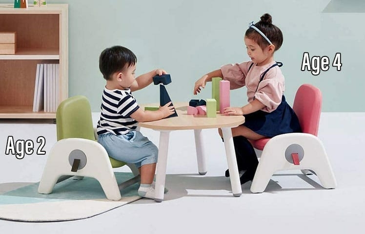 Kids Activity Set: Age Adaptive Design, Pastel Upholstery, Scandi Style.