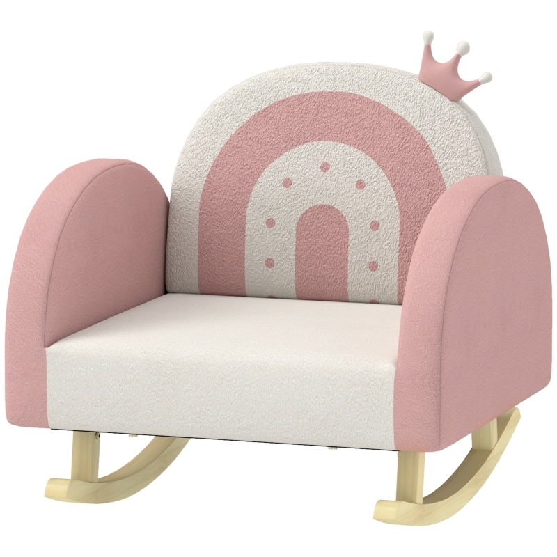 Kids Rocking Chair Crown Embellishment, Princess Crown Nursery Chair (72 chars)