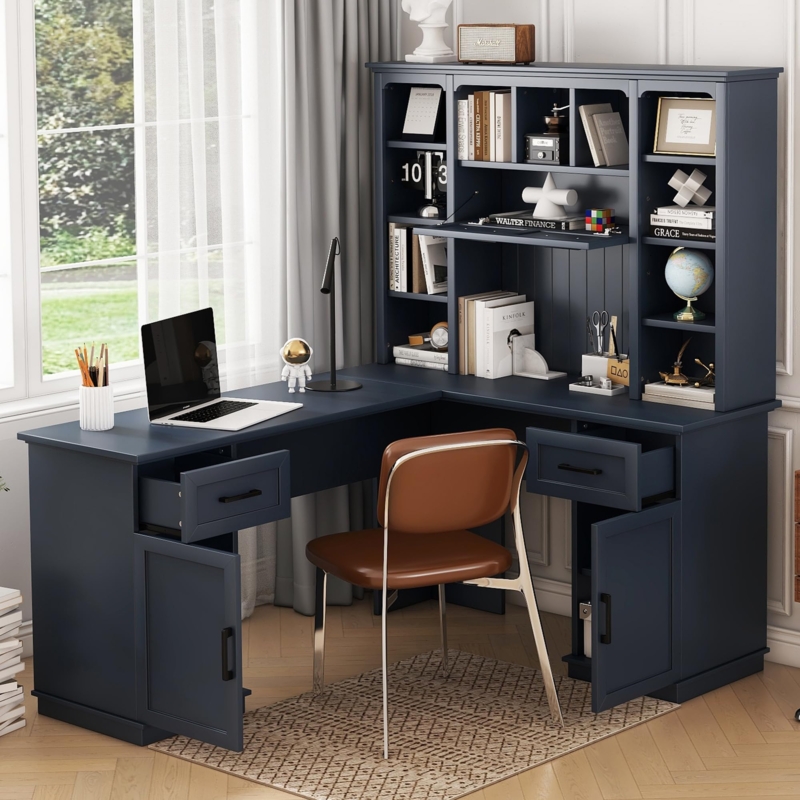 Corner Computer Desk With Hutch For Home